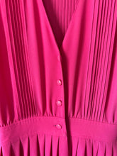 Load image into Gallery viewer, Vintage 80&#39;s Hot Pink Simon Chang Midi Dress (S)