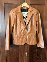 Load image into Gallery viewer, Vintage 70&#39;s Caramel Leather Jacket (XS-S)