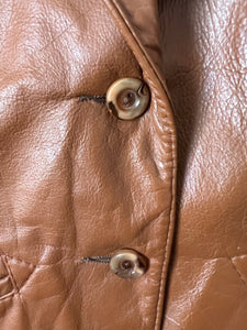 Vintage 70's Caramel Leather Jacket (XS)