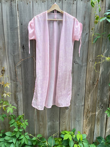 Vintage 70's Pink Peignoir Nightgown and Bed Jacket Set (Small-Medium)