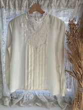 Load image into Gallery viewer, 80&#39;s Does Victorian White With Lace Blouse (L-XL)