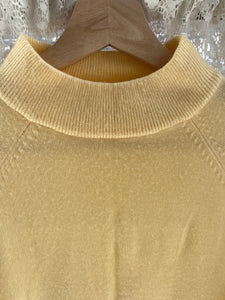 Vintage 80's Baby Yellow Acrylic Knit Sweater