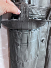 Load image into Gallery viewer, (RARE) Vintage 70&#39;s Grey Genuine Leather Coat (With removable, warm liner!)