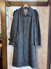 Load image into Gallery viewer, Vintage 80&#39;s Wool Herringbone Tweed Trench Overcoat (&quot;Men&#39;s&quot; XL)