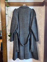 Load image into Gallery viewer, Vintage 80&#39;s Wool Herringbone Tweed Trench Overcoat (&quot;Men&#39;s&quot; XL)