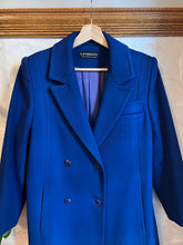 Load image into Gallery viewer, Vintage 80&#39;s Lapis Blue Wool Coat