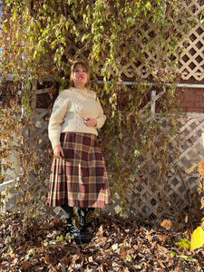 Vintage 70's Scottish Wool Tartan Kilt Skirt (Tags Still On)