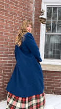 Load image into Gallery viewer, Vintage 80&#39;s Lapis Blue Wool Coat