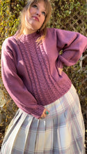 Load image into Gallery viewer, Vintage 80&#39;s Wool, Hand Knit Mauve Sweater