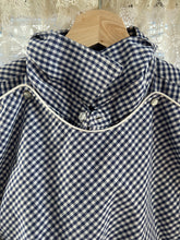 Load image into Gallery viewer, Vintage 70&#39;s Blue &amp; White Gingham Western Pearl Snap Shirt With Bib (&quot;men&#39;s&quot; L)