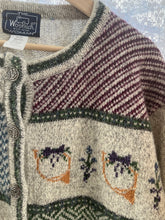 Load image into Gallery viewer, Vintage 90&#39;s Wool Cottage Core Knit Cardigan Sweater