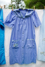 Load image into Gallery viewer, Vintage 60&#39;s Periwinkle Blue House Dress (M)