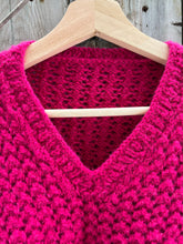 Load image into Gallery viewer, Vintage 90&#39;s Hot Pink Wool Knit Sweater (&quot;Women&#39;s&quot; Small)