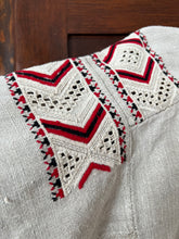 Load image into Gallery viewer, RARE! 1920&#39;s Homespun Flax Linen, Hand Embroidery &amp; Crochet Slavic Dress (Vyshyvanka)