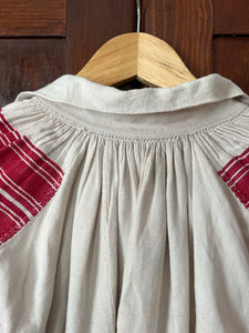 RARE! 1930's One Of a Kind, Homespun Hemp Hand Embroidered Slavic Folk Dress (Vyshyvaka)