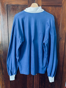 Vintage 90's Blue Cotton Collared Shirt ("Mens" L)