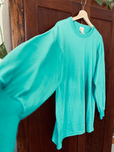 Load image into Gallery viewer, Vintage 90&#39;s Teal Cotton Crew Neck Shirt (&quot;Mens&quot; XL)