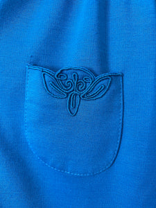 Vintage 70's Sky Blue Mid-Length Tunic Dress (Large)
