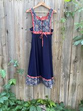 Load image into Gallery viewer, Vintage 70&#39;s Pinafore Style Sleeveless Prairie Dress (XXS)
