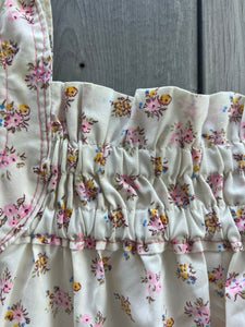 Vintage 70's Handmade Cotton Floral Smock Dress (WITH POCKETS!) (XS-S)