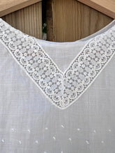 Load image into Gallery viewer, Antique 1920&#39;s White Cotton Lace and Embroidered Lawn Dress