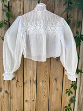 Load image into Gallery viewer, Antique Victorian (1890&#39;s) White Cotton Batiste &amp; Lace Shirt Waist/Blouse