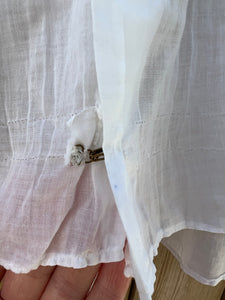 Antique Victorian (1890's) White Cotton Batiste & Lace Shirt Waist/Blouse