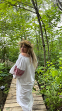 Load image into Gallery viewer, RARE! 1930&#39;s One of a Kind, Homespun Cotton Red Embroidered Slavic Dress (Vyshyvanka)