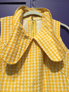Vintage 60's Go-Go Yellow Mellow Mod Mini Dress (S)