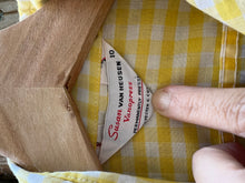 Load image into Gallery viewer, Vintage 70&#39;s Yellow Gingham Disco Collar Cotton Button Up Shirt