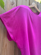 Load image into Gallery viewer, Vintage 80&#39;s Hot Pink Silky Cropped Top