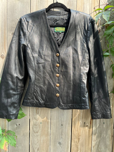 Vintage 90's Black Leather Jacket