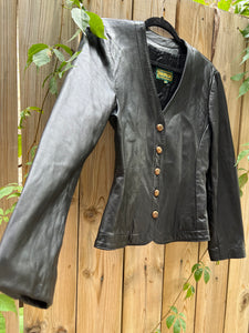 Vintage 90's Black Leather Jacket