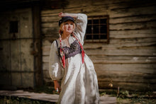 Load image into Gallery viewer, Vintage 30&#39;s Ukrainian Homespun Hemp Linen Cream Embroidered Dress (Vyshyvanka)