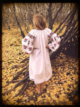 Load image into Gallery viewer, Vintage 1930&#39;s Ukrainian Homespun Cotton Embroidered Dress (Vyshyvanka)