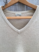 Load image into Gallery viewer, Vintage 70&#39;s Scottish Cashmere Sweater With Leather Elbow Patches (XL)