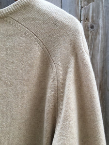 Vintage 70's Scottish Cashmere Sweater With Leather Elbow Patches (XL)