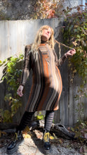 Load image into Gallery viewer, Vintage 80&#39;s Pumpkin Spice Striped Wool Shift Dress