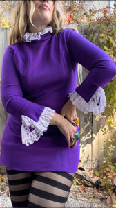 Vintage 60's Purple Go-Go Micro Mini Dress
