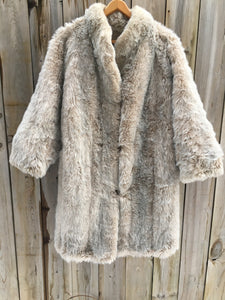 Vintage 80's Reversible Faux Fur Coat