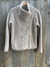 Load image into Gallery viewer, Vintage 90&#39;s Irish Aran Merino Wool Celtic Knot Cardigan