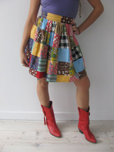 Vintage 60's Multi-Coloured Patchwork Skirt